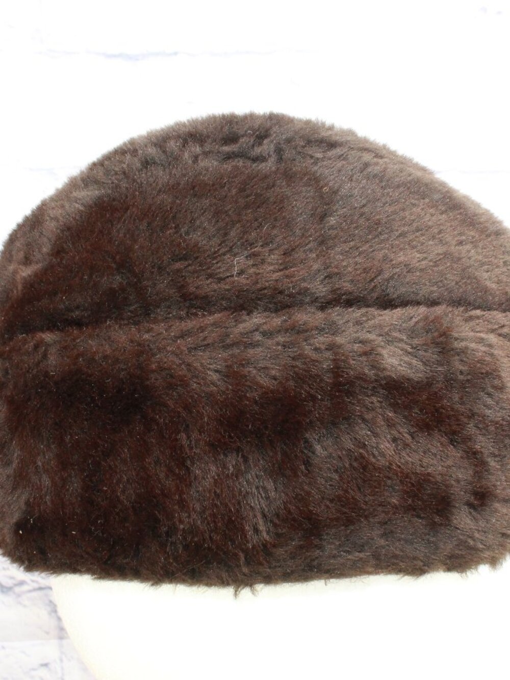 Vintage Dobbs Ambassador Faux Fur Winter Hat Fold Down Ear Flaps Cossack Brown
